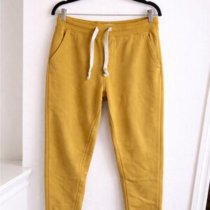 Free Planet Mustard Yellow Men's Joggers with White Drawstring